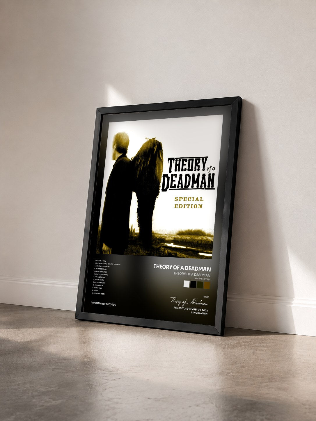 #noir Tableau de l'album Theory of a Deadman (Special Edition) de Theory of a Deadman vu de trois quarts, cadre noir