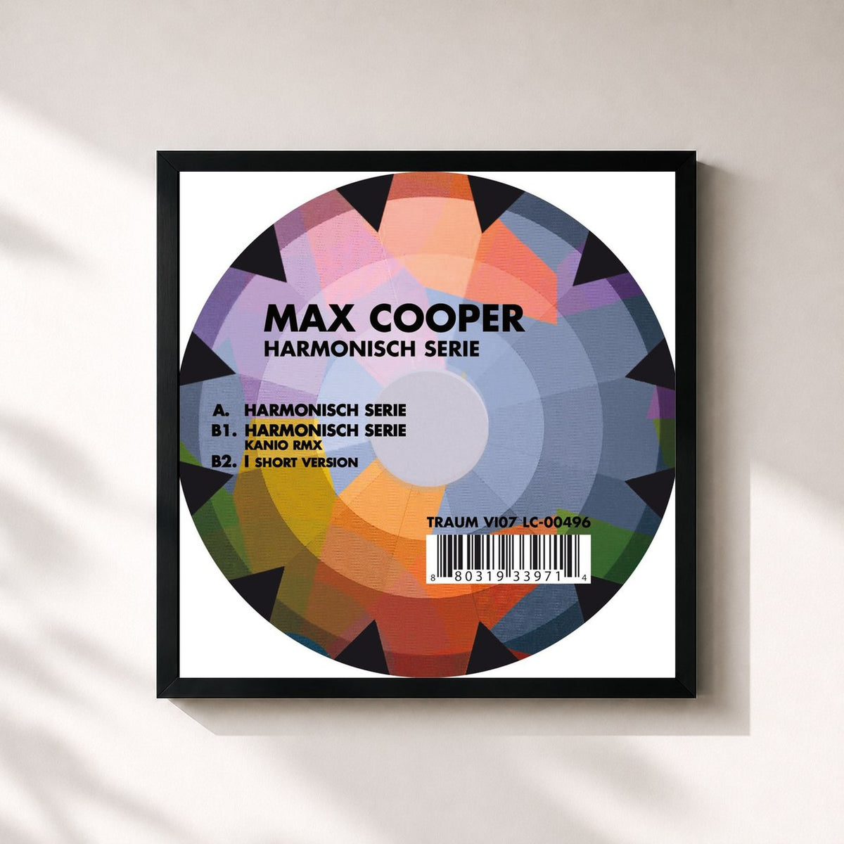 #noir Tableau carré de l'album Harmonisch Serie de Max Cooper, cadre noir 32x32 cm