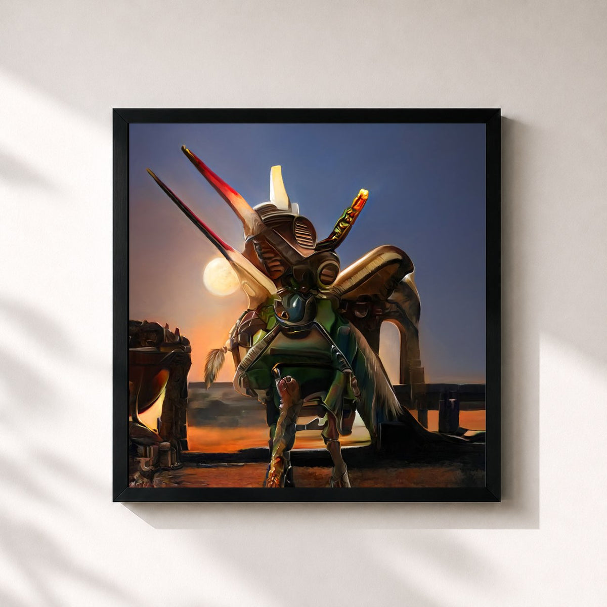 #noir Tableau carré de l'album Profound Mysteries III de Röyksopp, cadre noir 32x32 cm