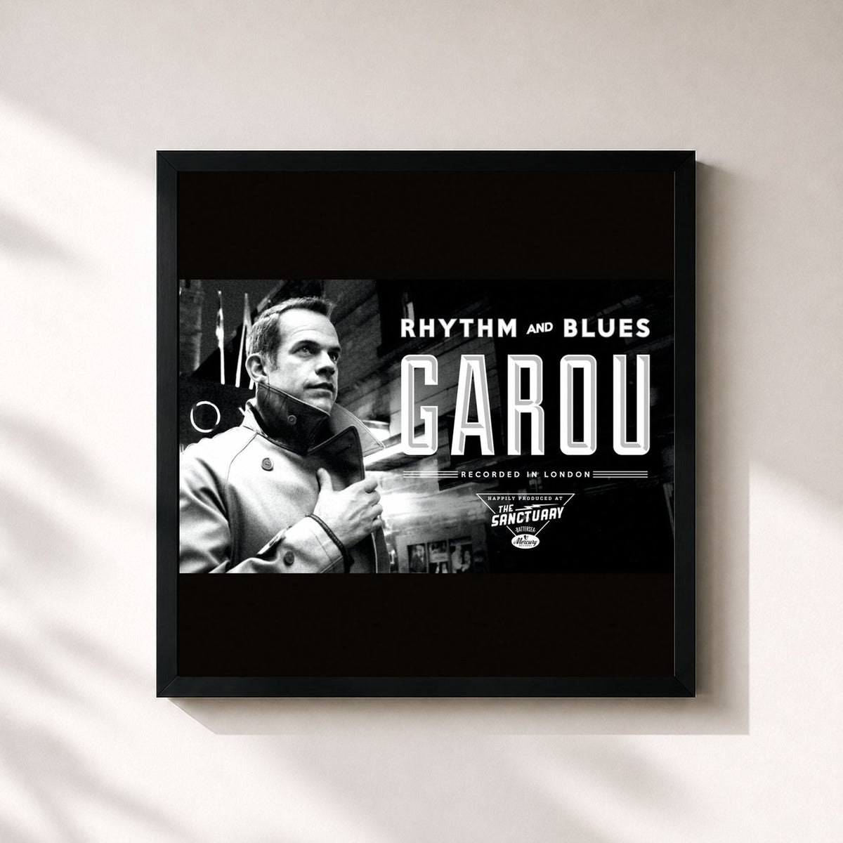 #noir Rhythm And Blues by Garou as a square framed art print, black 32x32 cm frame