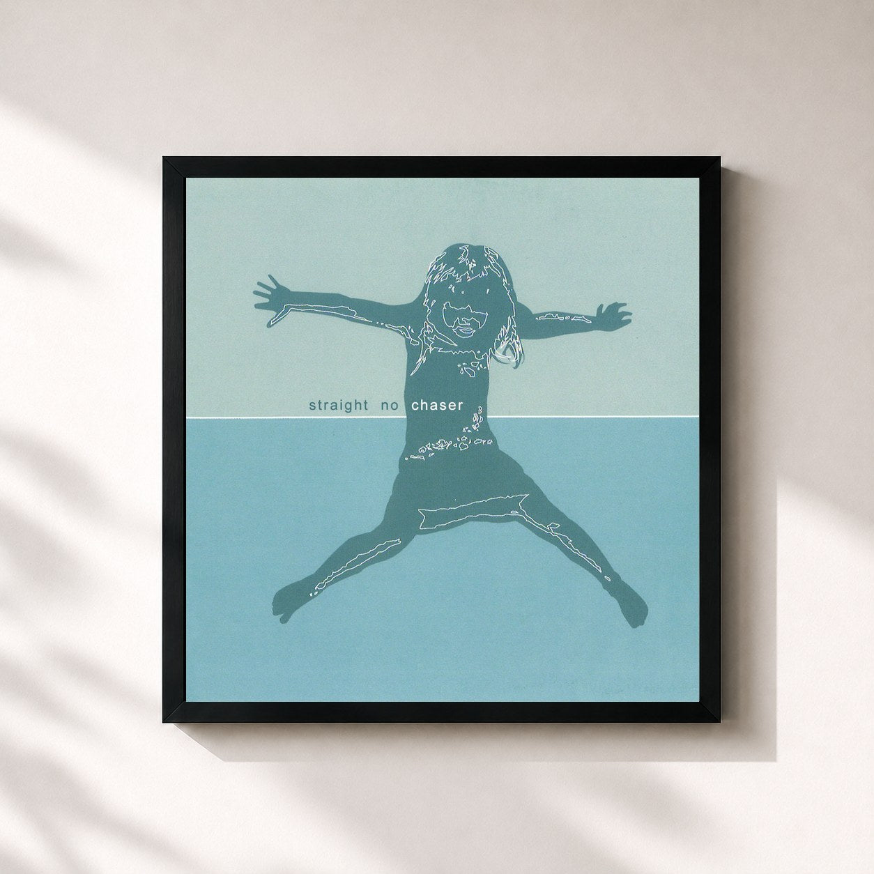 #noir Tableau carré de l'album Panoramic de Straight No Chaser, cadre noir 32x32 cm