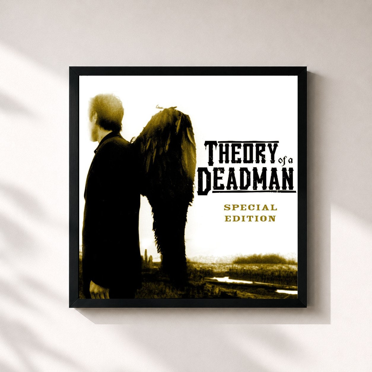 #noir Tableau carré de l'album Theory of a Deadman (Special Edition) de Theory of a Deadman, cadre noir 32x32 cm