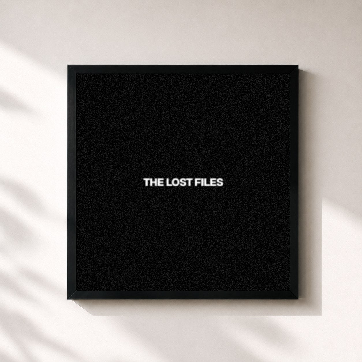 #noir Tableau carré de l'album The Lost Files de Ski Mask the Slump God, cadre noir 32x32 cm