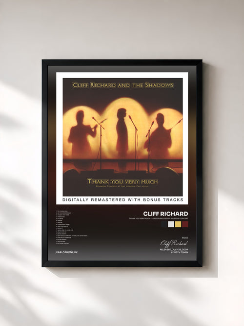 Cliff Richard · Thank You Very Much - London Palladium Reunion Concert — Affiche encadrée