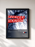 #noir Tableau de l'album Spencer Atkinson Solo EP de Straight No Chaser, cadre noir, imprimé et encadré en France