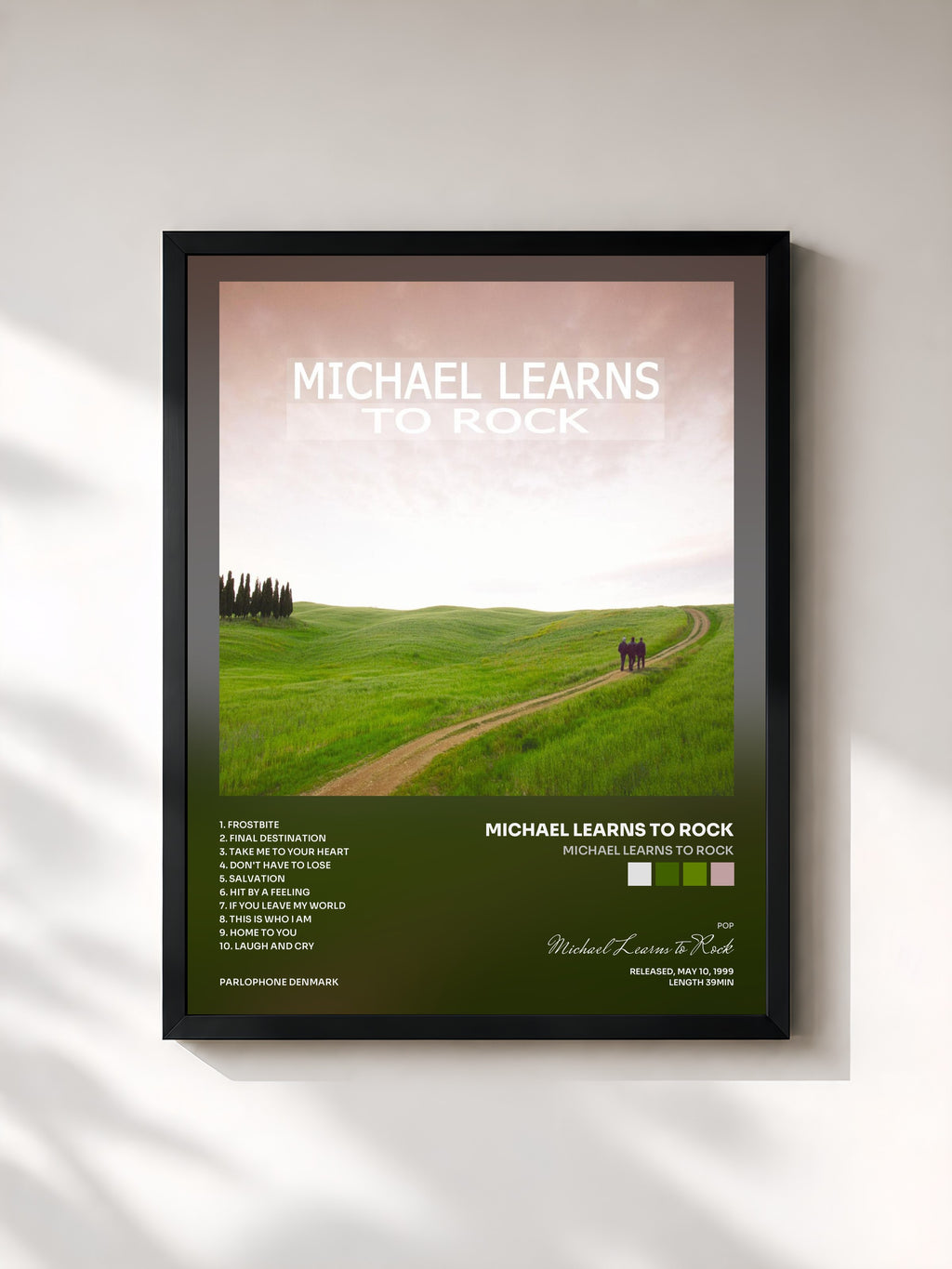 #noir Tableau de l'album Michael Learns To Rock de Michael Learns to Rock, cadre noir, imprimé et encadré en France