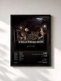 #noir Tableau de l'album Il bello d'esser brutti Multiplatinum Edition de J-AX, cadre noir, imprimé et encadré en France