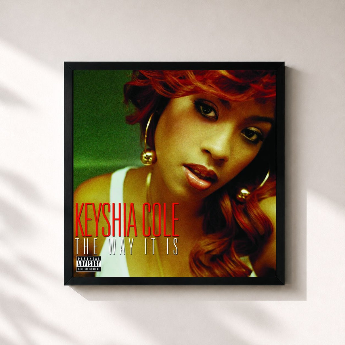 #noir The Way It Is di Keyshia Cole in stampa quadrata incorniciata, cornice nera 32x32 cm