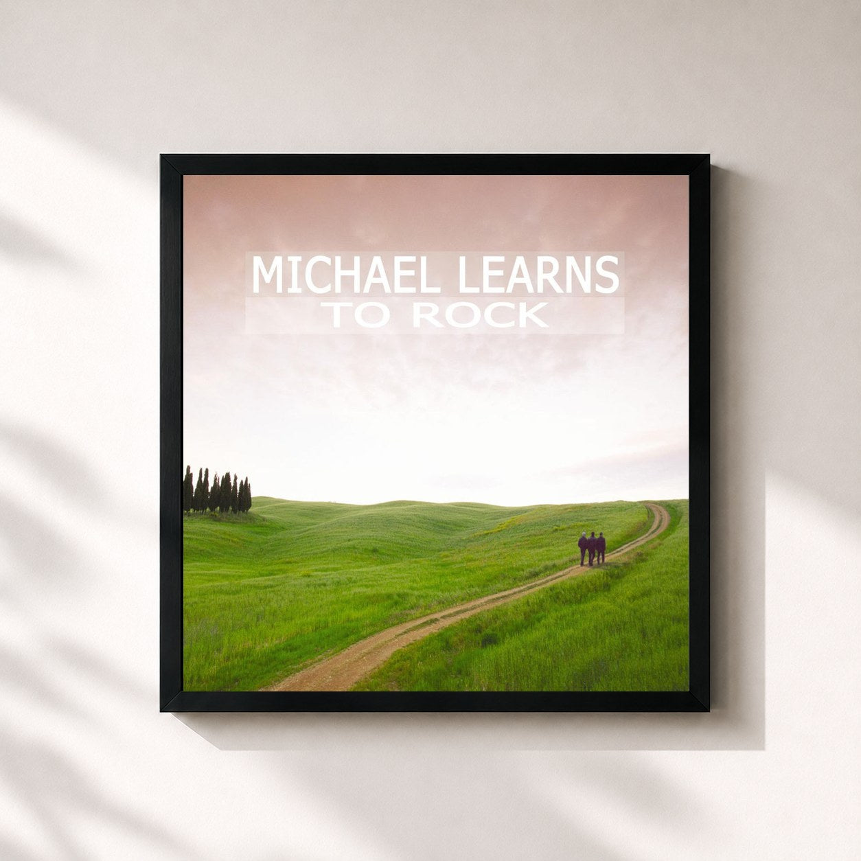 #noir Tableau carré de l'album Michael Learns To Rock de Michael Learns to Rock, cadre noir 32x32 cm