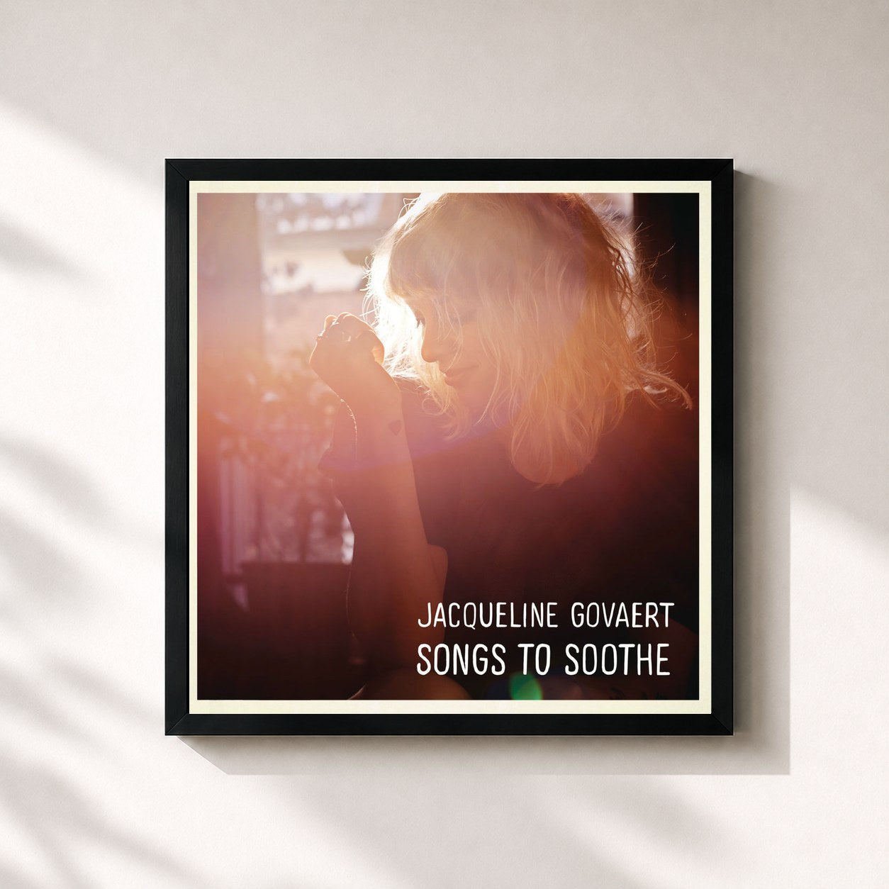 #noir Tableau carré de l'album Songs to Soothe de Jacqueline Govaert, cadre noir 32x32 cm
