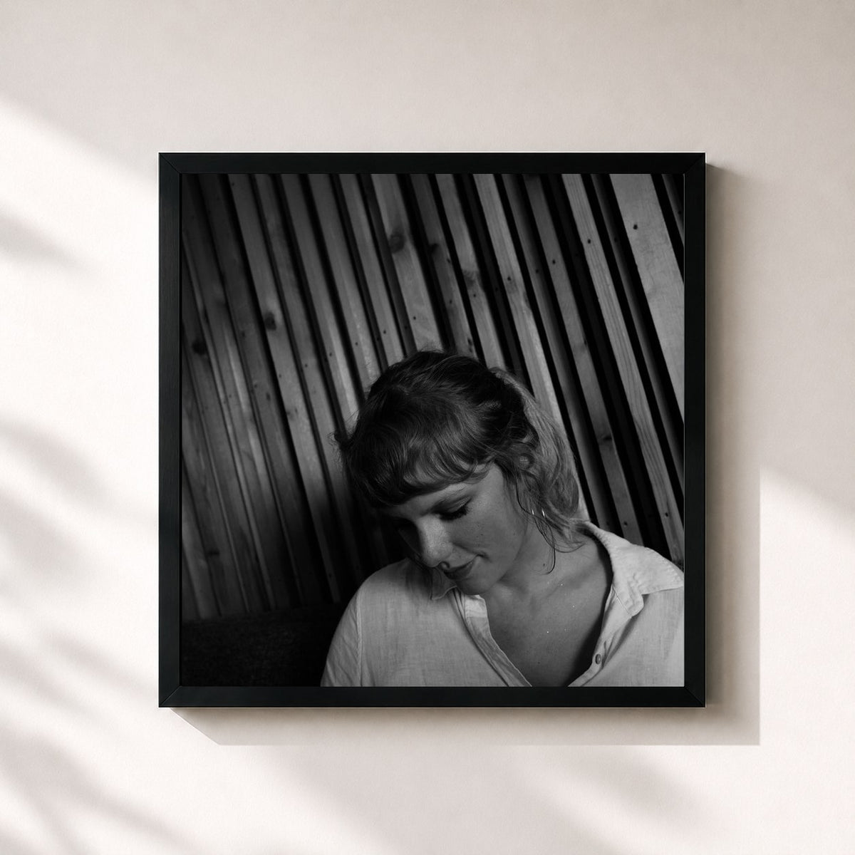 #noir Tableau carré de l'album folklore: the long pond studio sessions (from the Disney+ special) (deluxe edition) de Taylor Swift, cadre noir 32x32 cm