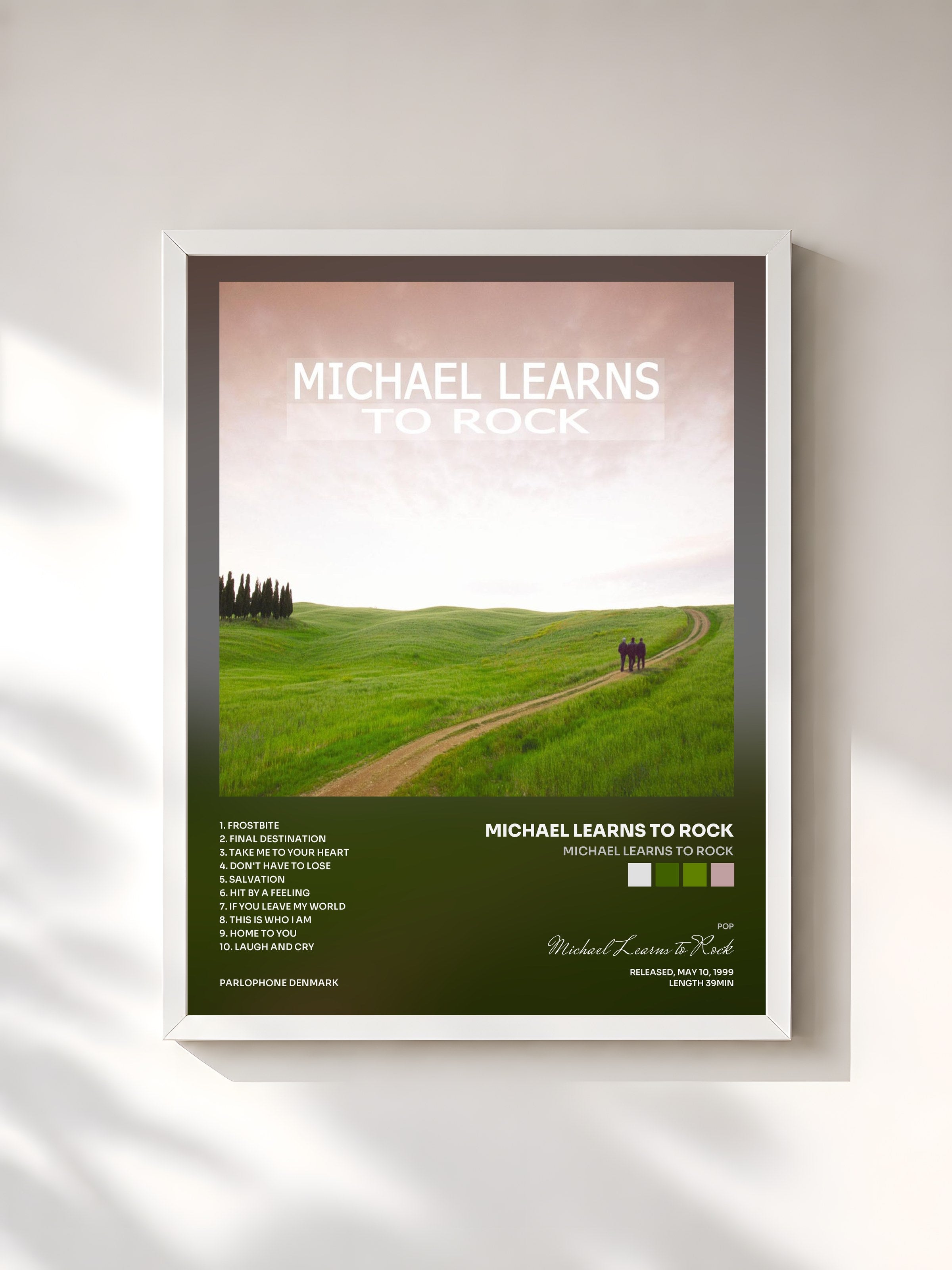 #blanc Tableau de l'album Michael Learns To Rock de Michael Learns to Rock, cadre blanc, imprimé et encadré en France