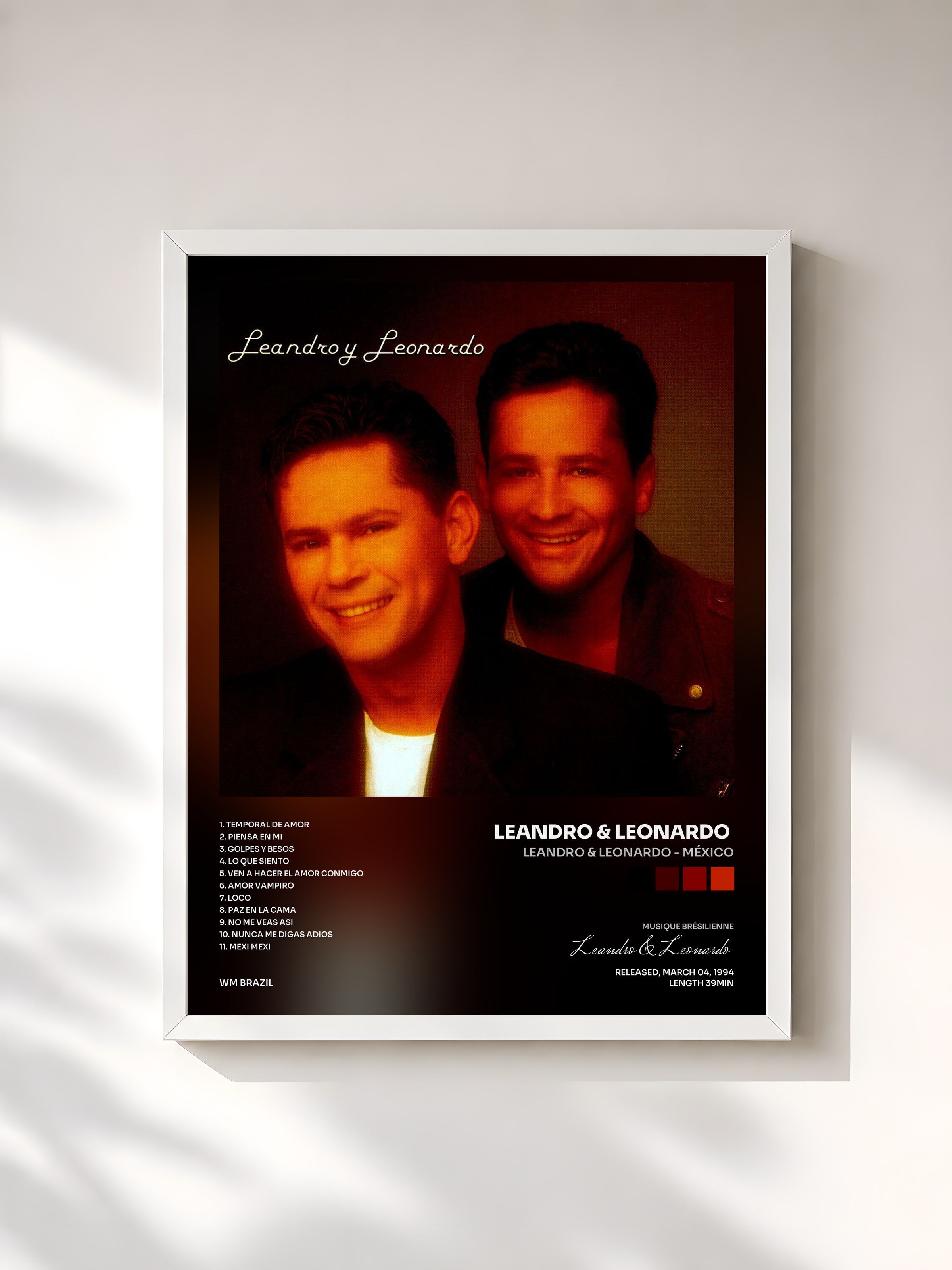 #blanc Tableau de l'album Leandro & Leonardo - México de Leandro & Leonardo , cadre blanc, imprimé et encadré en France