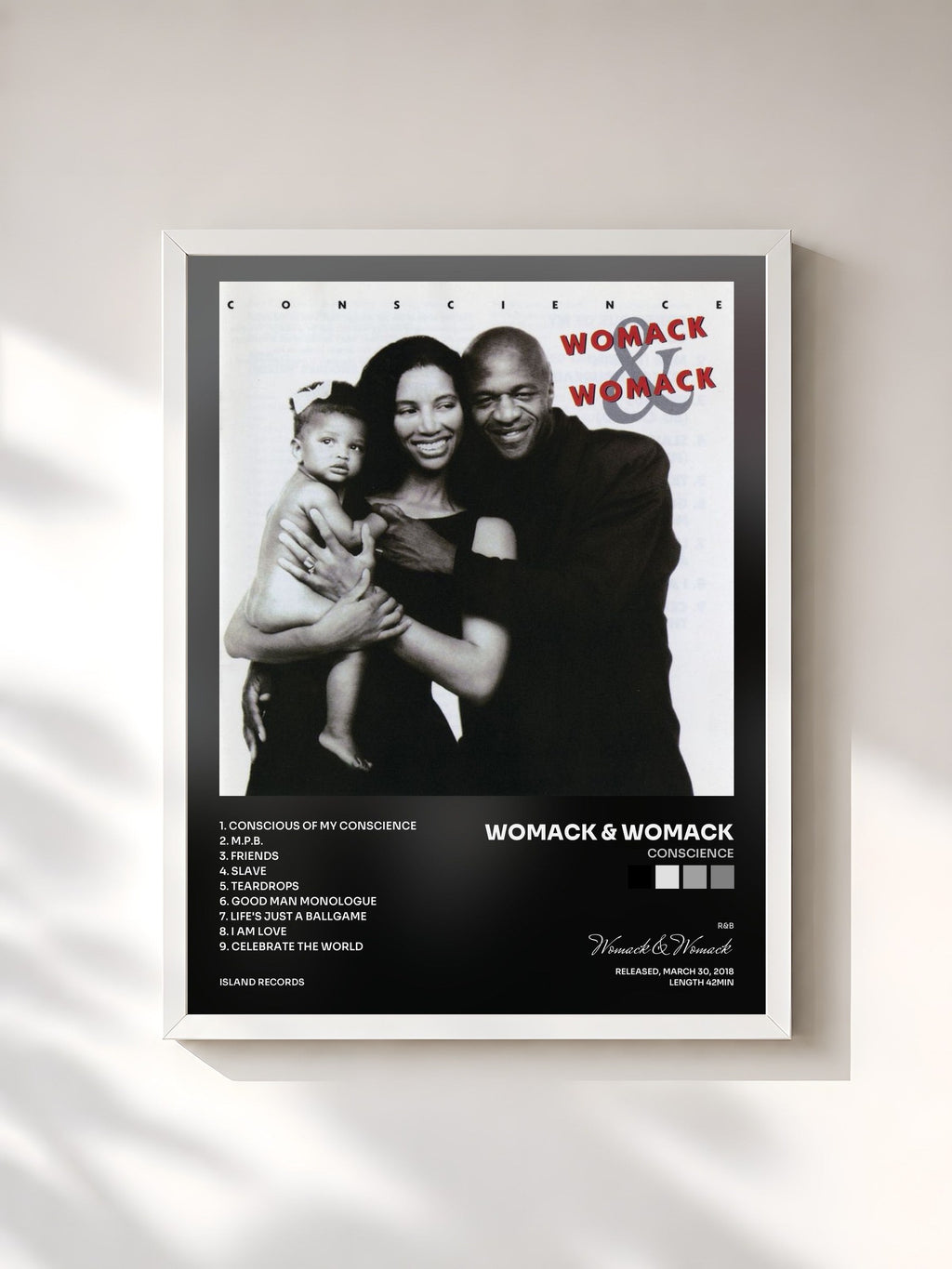 #blanc Conscience di Womack & Womack in stampa incorniciata, cornice bianca, stampata e incorniciata in Francia