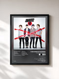 #noir Tableau de l'album 5 Seconds Of Summer de 5 Seconds Of Summer, cadre noir, imprimé et encadré en France