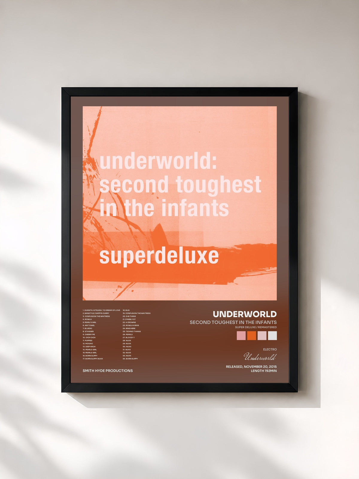 #noir Second Toughest In The Infants (Super Deluxe / Remastered) by Underworld as a framed art print, black frame, printed and framed in France