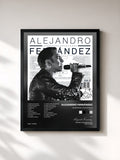 #noir Tableau de l'album Rompiendo Fronteras (Deluxe) de Alejandro Fernández, cadre noir, imprimé et encadré en France
