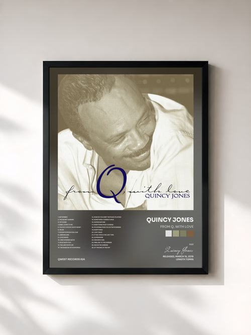 Quincy Jones · From Q, With Love — Gerahmter Kunstdruck