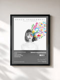 #noir Tableau de l'album Perfectly Imperfect de Grace VanderWaal, cadre noir, imprimé et encadré en France