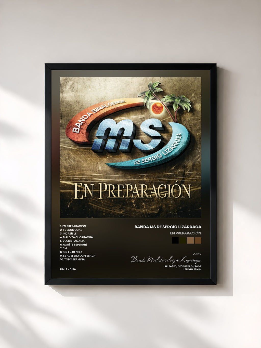#noir En Preparación von Banda MS de Sergio Lizárraga als gerahmter Kunstdruck, schwarzer Rahmen, gedruckt und gerahmt in Frankreich