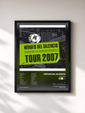#noir Tableau de l'album Tour 2007 de Héroes del Silencio, cadre noir, imprimé et encadré en France