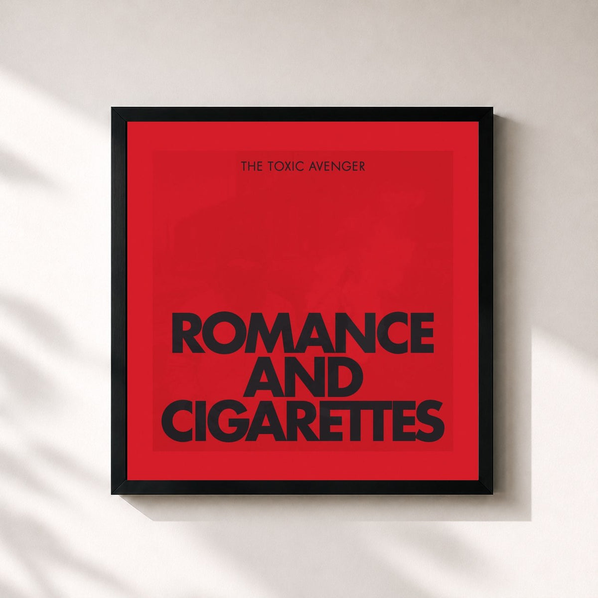 #noir Romance & Cigarettes by The Toxic Avenger as a square framed art print, black 32x32 cm frame