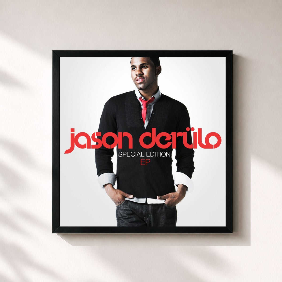 #noir Jason Derulo Special Edition EP de Jason Derulo en lámina cuadrada enmarcada, marco negro de 32x32 cm