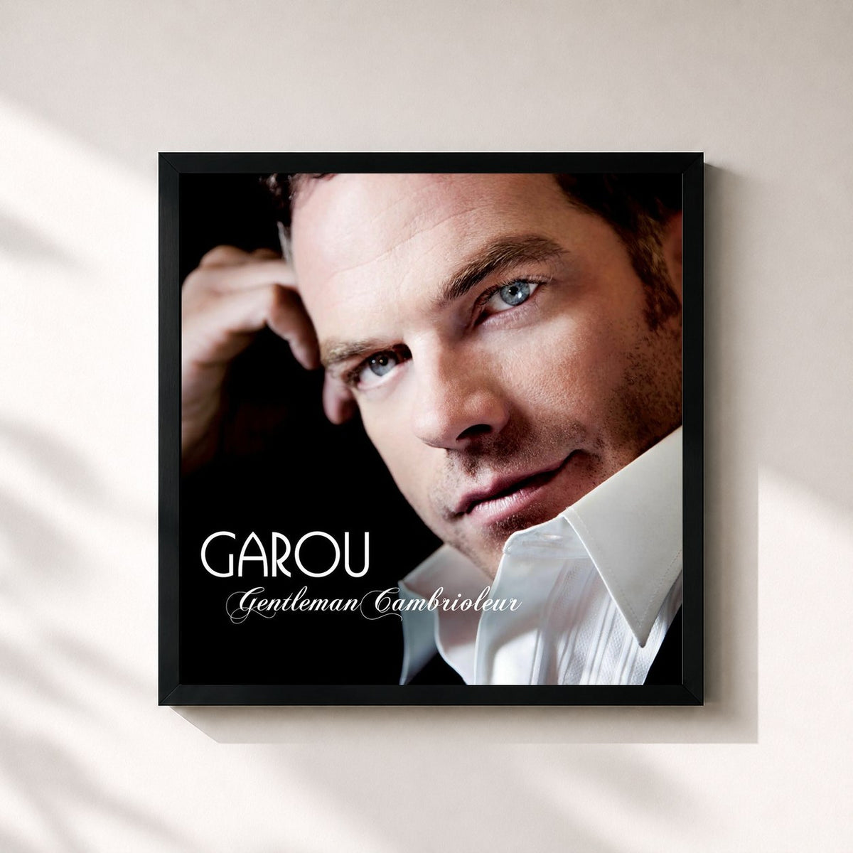#noir Gentleman Cambrioleur by Garou as a square framed art print, black 32x32 cm frame