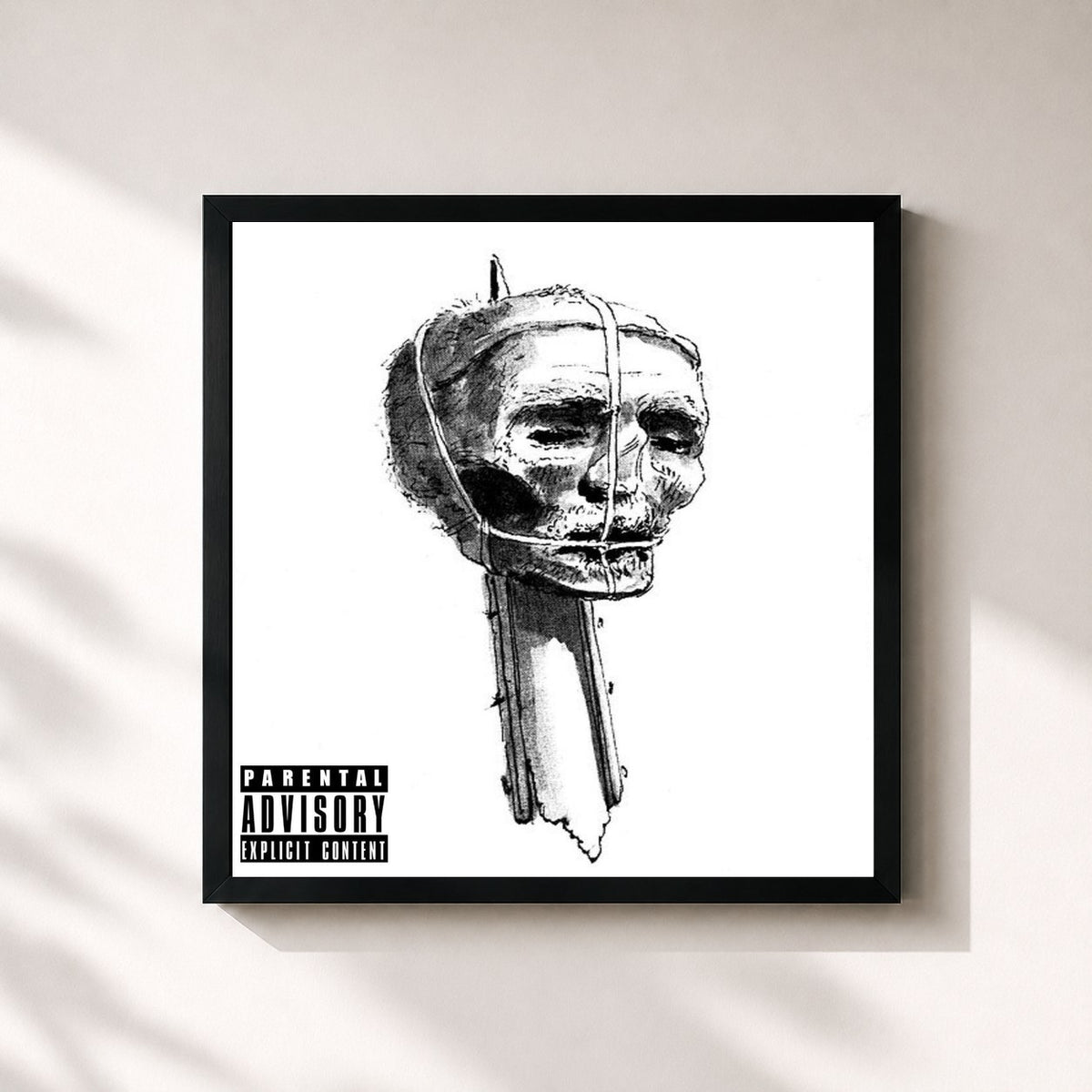 #noir The Intention by K.O.G as a square framed art print, black 32x32 cm frame