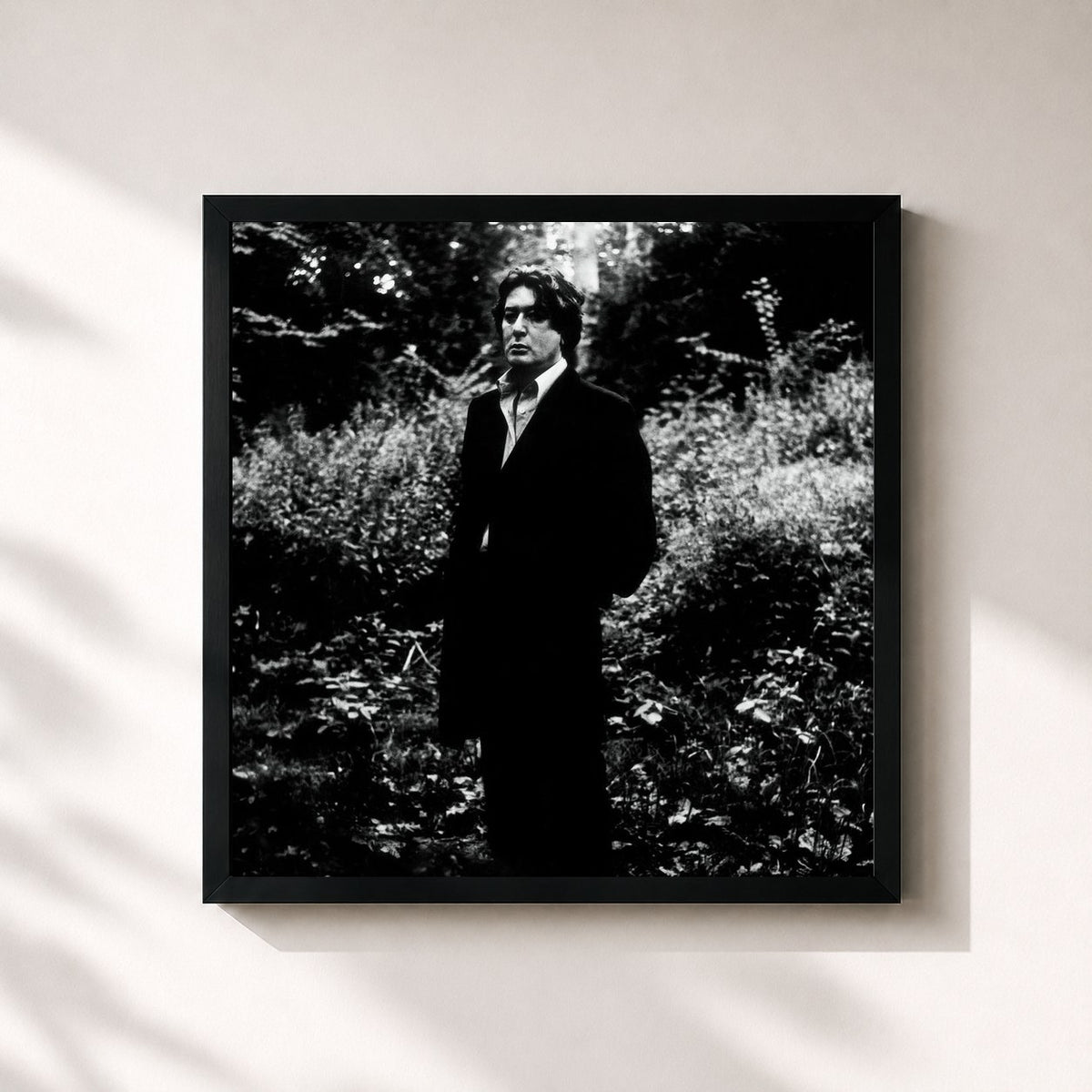 #noir L'Imprudence di Alain Bashung in stampa quadrata incorniciata, cornice nera 32x32 cm