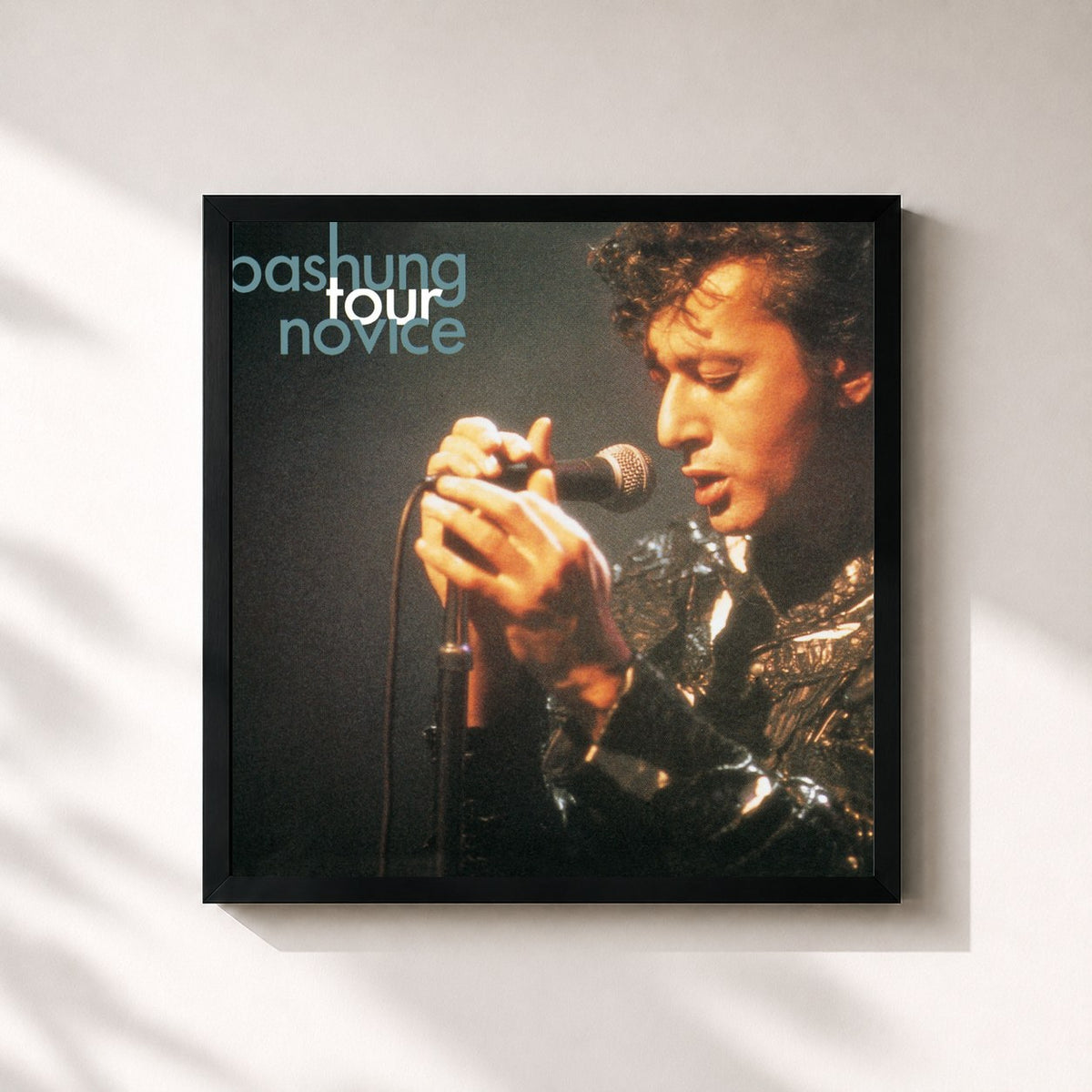 #noir Tour Novice by Alain Bashung as a square framed art print, black 32x32 cm frame