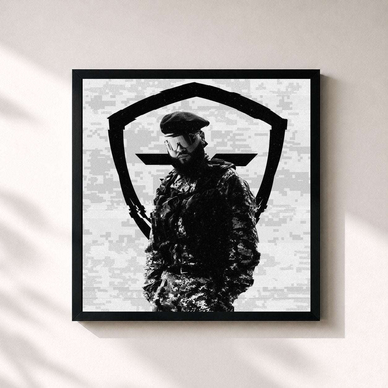 #noir Tableau carré de l'album CVRBON VRMOR de Farruko, cadre noir 32x32 cm