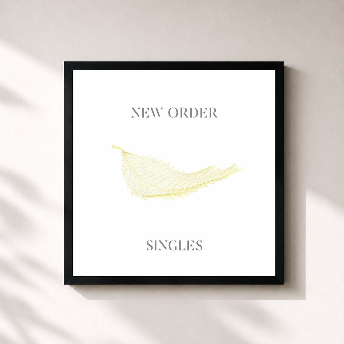 #noir Singles (2016 Remaster) di New Order in stampa quadrata incorniciata, cornice nera 32x32 cm