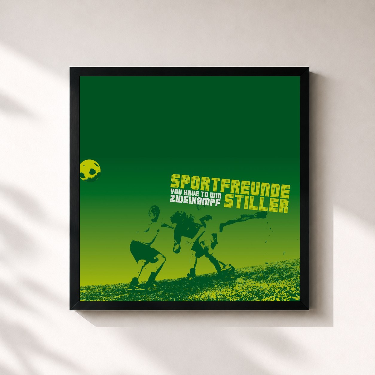 #noir Tableau carré de l'album You Have To Win Zweikampf (mit Verlängerung) de Sportfreunde Stiller, cadre noir 32x32 cm
