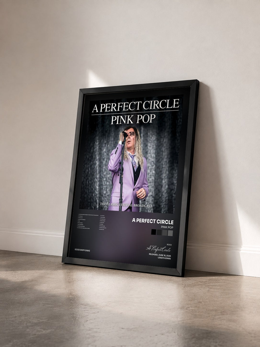 #noir Tableau de l'album Pink Pop de A Perfect Circle vu de trois quarts, cadre noir