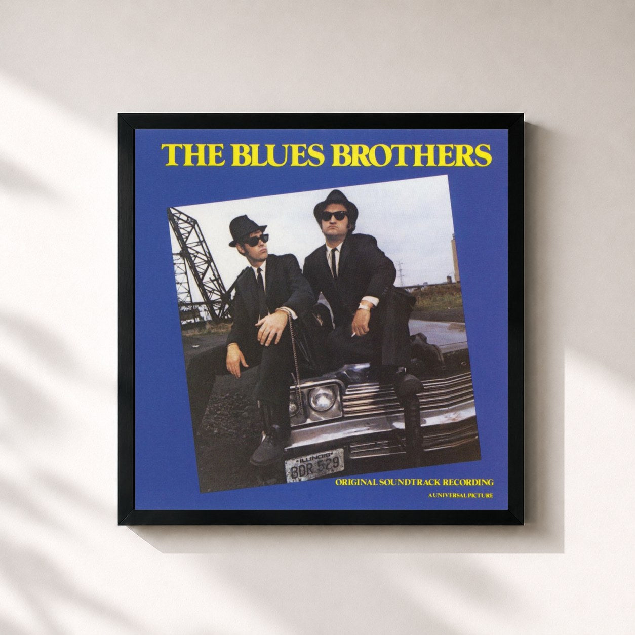 #noir The Blues Brothers Original Motion Picture Soundtrack by The Blues Brothers as a square framed art print, black 32x32 cm frame