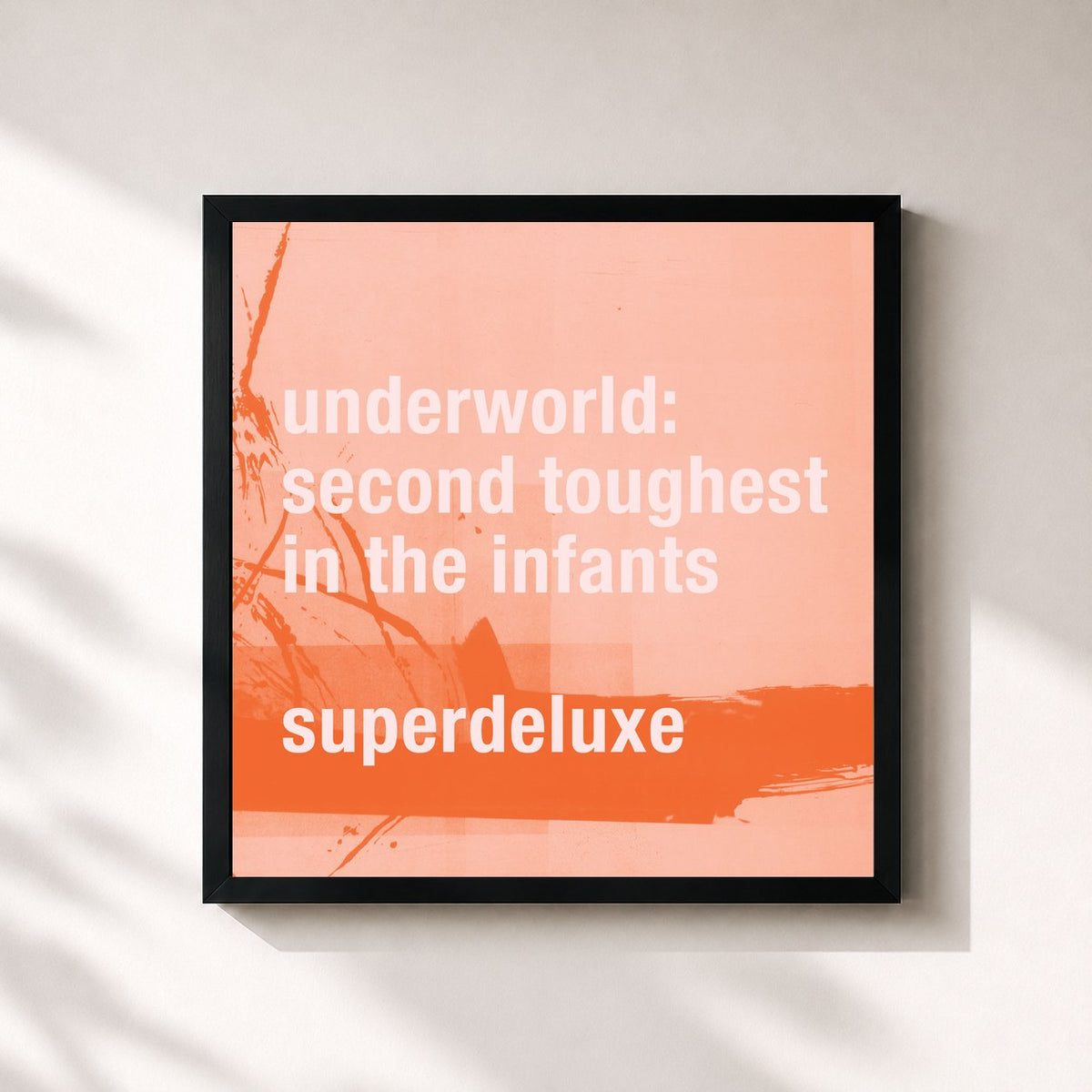 #noir Second Toughest In The Infants (Super Deluxe / Remastered) by Underworld as a square framed art print, black 32x32 cm frame