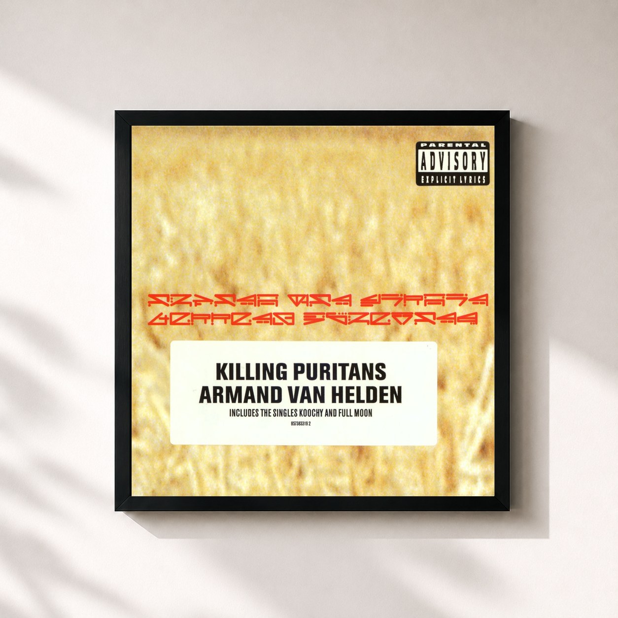 #noir Tableau carré de l'album Killing Puritans de Armand van Helden, cadre noir 32x32 cm