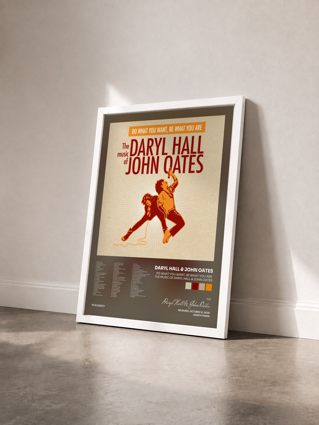 #blanc Tableau de l'album Do What You Want, Be What You Are: The Music of Daryl Hall & John Oates de Daryl Hall & John Oates vu de trois quarts, cadre blanc
