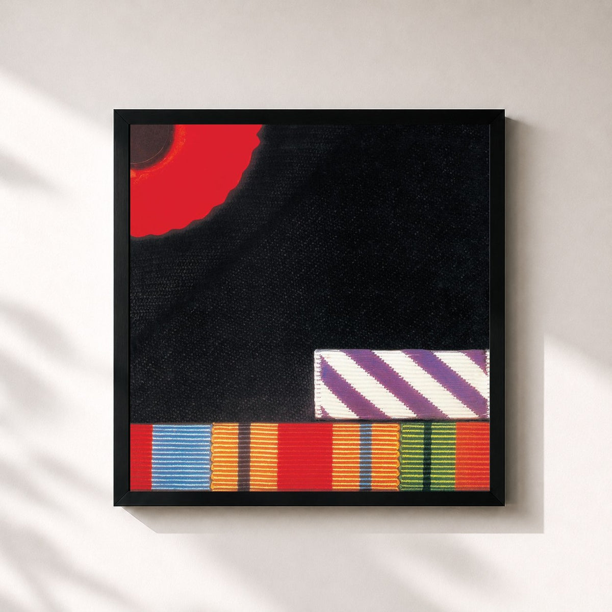 #noir Tableau carré de l'album The Final Cut de Pink Floyd, cadre noir 32x32 cm