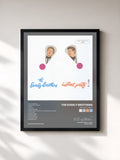 #noir Tableau de l'album Instant Party de The Everly Brothers, cadre noir, imprimé et encadré en France