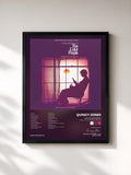 #noir The Color Purple (Original Motion Picture Soundtrack) de Quincy Jones en lámina enmarcada, marco negro, impresa y enmarcada en Francia