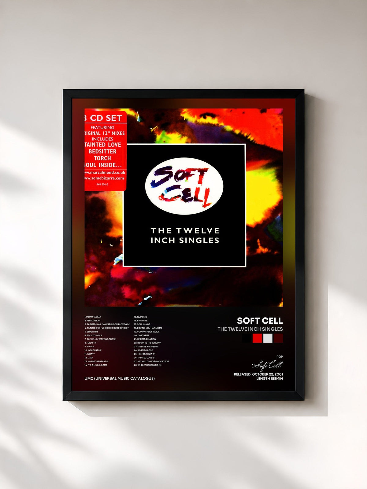 #noir The Twelve Inch Singles von Soft Cell als gerahmter Kunstdruck, schwarzer Rahmen, gedruckt und gerahmt in Frankreich