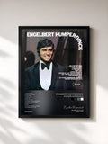 #noir Tableau de l'album Engelbert Humperdinck de Engelbert Humperdinck, cadre noir, imprimé et encadré en France
