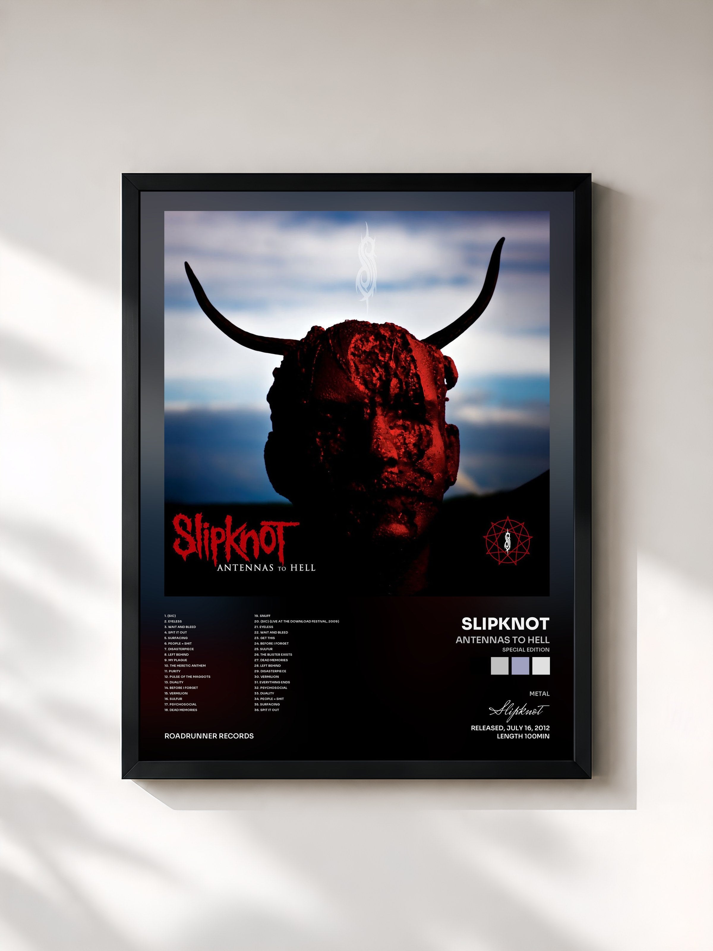 #noir Antennas to Hell (Special Edition) by Slipknot as a framed art print, black frame, printed and framed in France