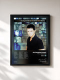 #noir Tableau de l'album Más: 20 Aniversario de Alejandro Sanz, cadre noir, imprimé et encadré en France