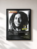 #noir Tableau de l'album Kaya (40th Anniversary Edition) de Bob Marley & The Wailers, cadre noir, imprimé et encadré en France