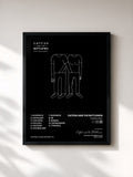 #noir Tableau de l'album The Balcony de Catfish and the Bottlemen, cadre noir, imprimé et encadré en France