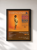 #noir Tableau de l'album 100 Days, 100 Nights de Sharon Jones & The Dap-Kings, cadre noir, imprimé et encadré en France