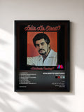 #noir Tableau de l'album Feliz Me Siento de Adalberto Santiago, cadre noir, imprimé et encadré en France